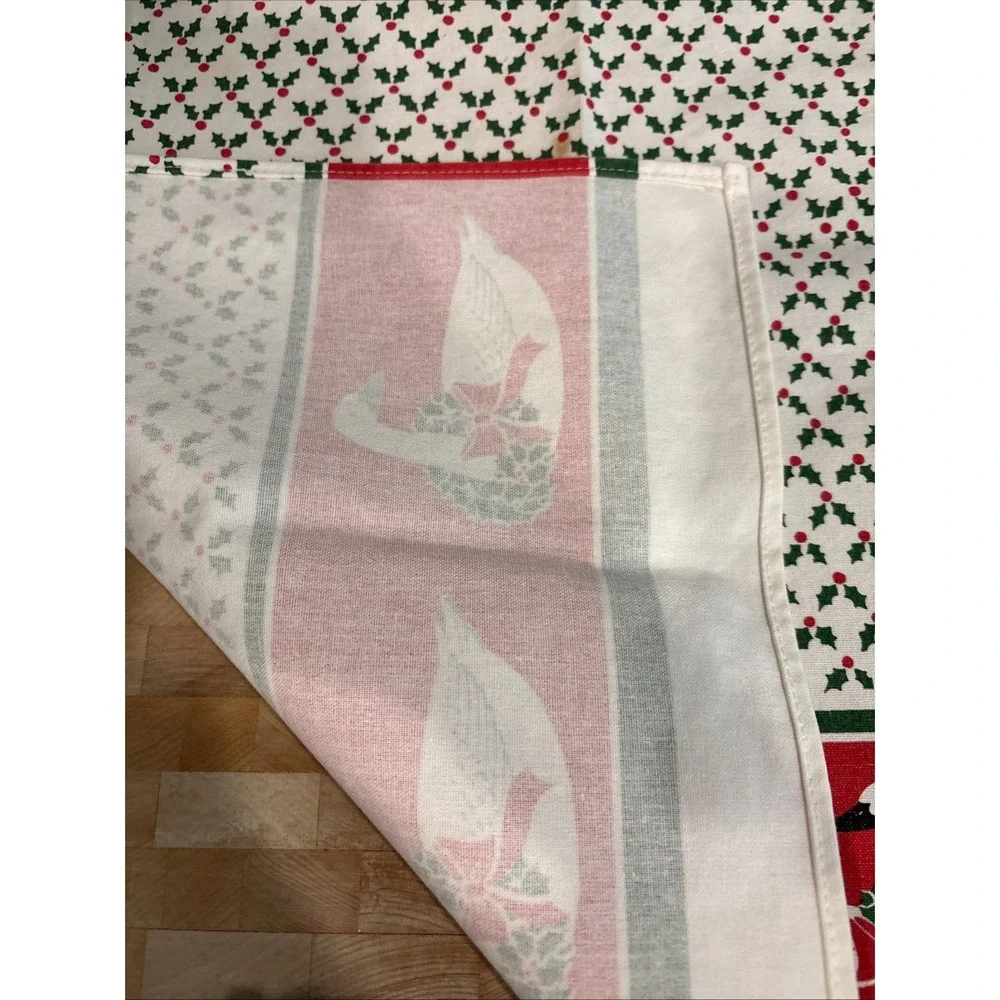 Vintage Christmas Kitchen Towel Geese Goose Cottagecore Grandmacore